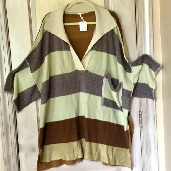 Free People See The Way TunicRugbySweater Cashmere - Picture 4 of 5